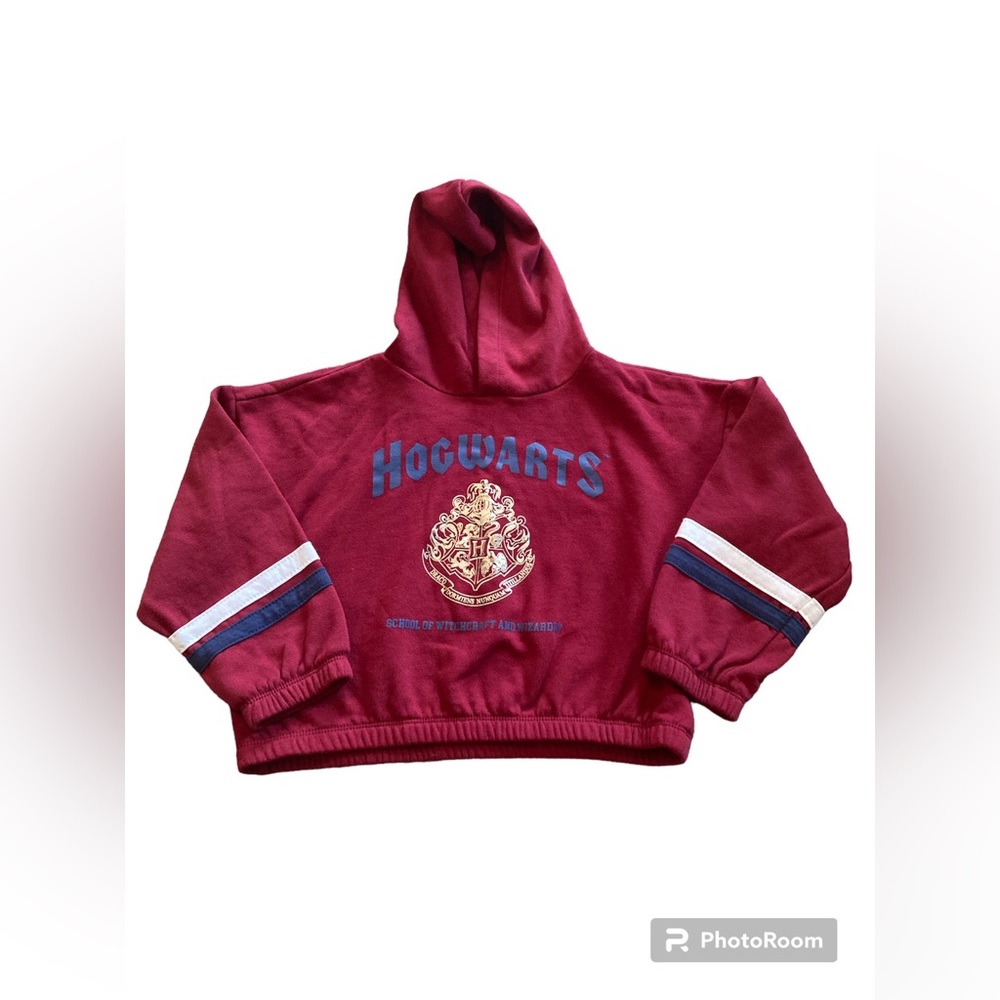 Harry Potter ‘Hogwarts’ Pullover Hooded Sweatshirt. Size Small.
